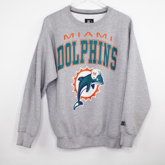 Grey miami dolphins sweatshirt clearance